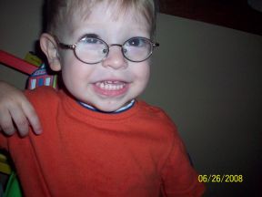 Braden was diagnosed with Esotropia in 07, had *successful* surgery in 08!!  He is evaluated every 3 months by our PO. 